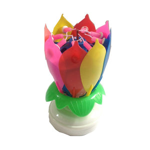 Happy Birthday Lotus Flower  Musical Candle 🎂 - Red Panda Market