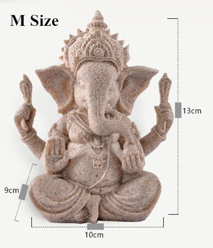 Handmade Sandstone Ganesh Statue  🪔 - Red Panda Market