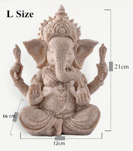 Handmade Sandstone Ganesh Statue  🪔 - Red Panda Market