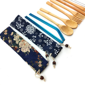 Bamboo Travel Cutlery Set 🍴 - Red Panda Market