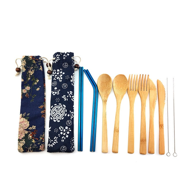 Bamboo Travel Cutlery Set 🍴 - Red Panda Market