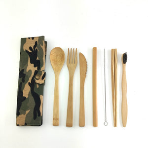 Bamboo Travel Cutlery Set 🍴 - Red Panda Market