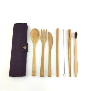 Bamboo Travel Cutlery Set 🍴 - Red Panda Market