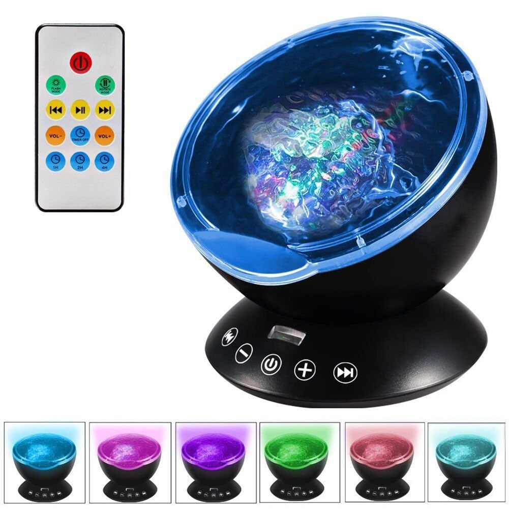 Ocean Wave Projector LED Night Light ✨ - Red Panda Market