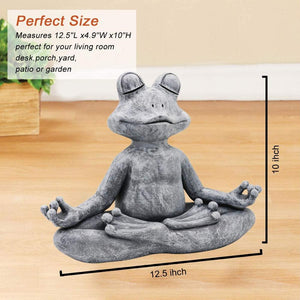 Handmade Frog Mediating Zen Figurine 🐸 - Red Panda Market