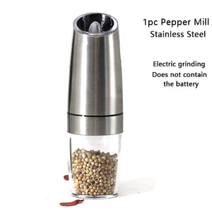 1pc Electric Salt and Pepper Grinder, Automatic Gravity Induction
