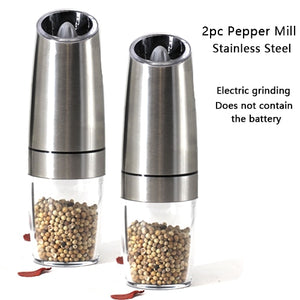 1/2PCS Electric Mill Pepper And Salt Grinder Automatic Pepper Mill