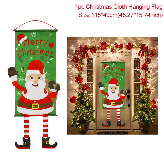 Christmas Porch Door Hanging Banner 🎄 - Red Panda Market