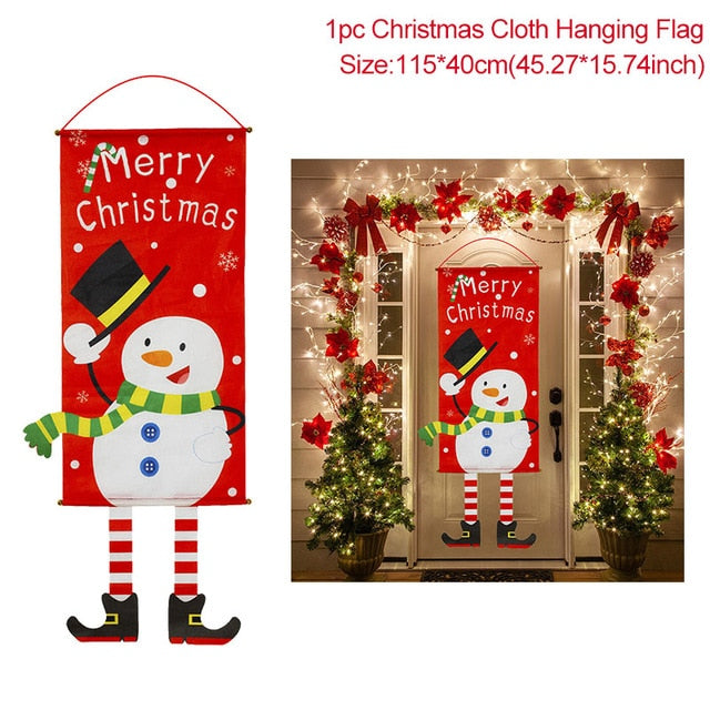 Christmas Porch Door Hanging Banner 🎄 - Red Panda Market