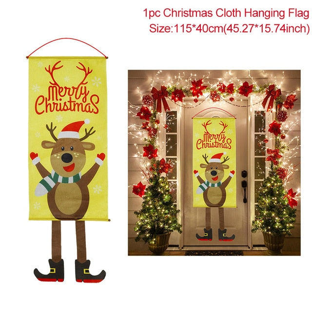 Christmas Porch Door Hanging Banner 🎄 - Red Panda Market