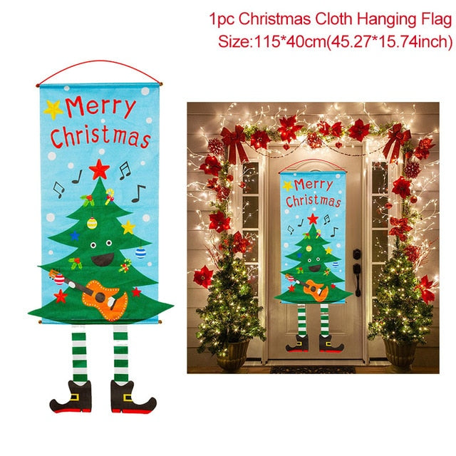 Christmas Porch Door Hanging Banner 🎄 - Red Panda Market