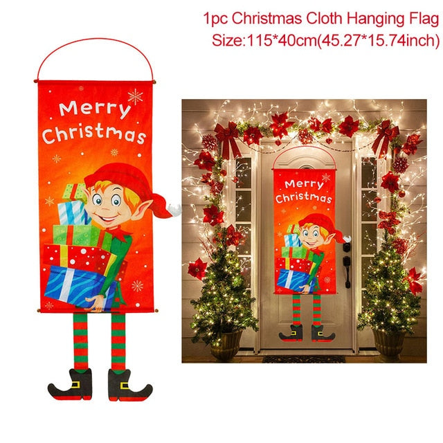 Christmas Porch Door Hanging Banner 🎄 - Red Panda Market