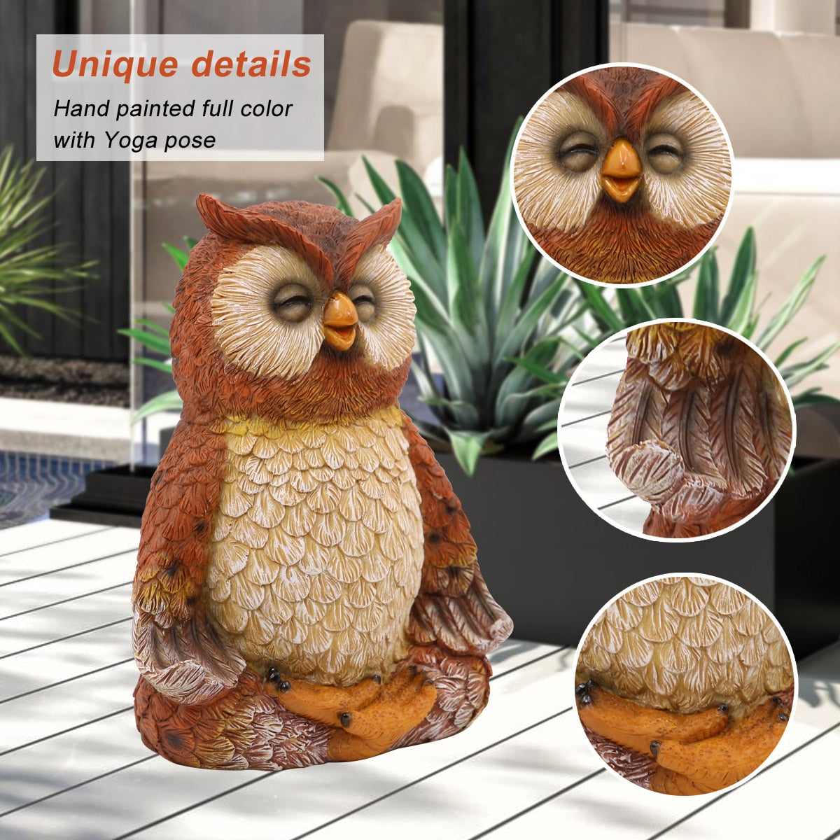 Handmade Owl Mediating Zen Figurine 🦉 - Red Panda Market