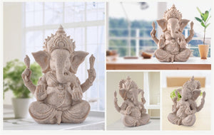 Handmade Sandstone Ganesh Statue  🪔 - Red Panda Market